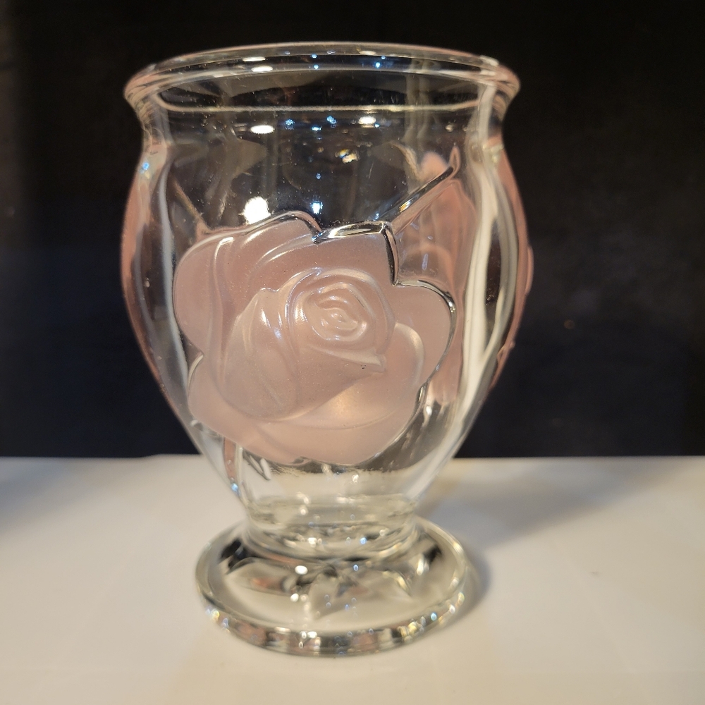 Vintage Teleflora French Crystal Art Vase